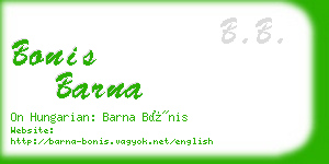 bonis barna business card